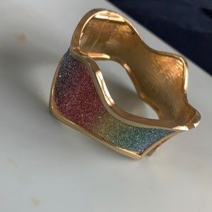 Snap close rainbow bracelet